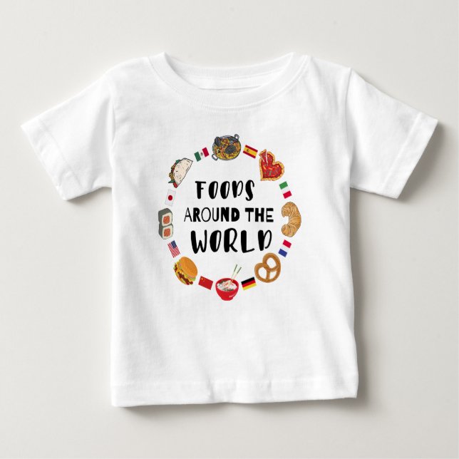 Camiseta Comidas em todo o mundo (Frente)