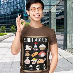 Camiseta Comidas favoritas ao redor do estilo de coleção gl