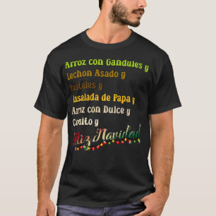 Camiseta Comidas favoritas do Feliz Navidad
