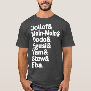 Camiseta Comidas nigerianas africanas Jollof Rice Nigéria 