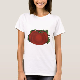 Camiseta Comidas, tomate em relevo, produtos hortícolas e F