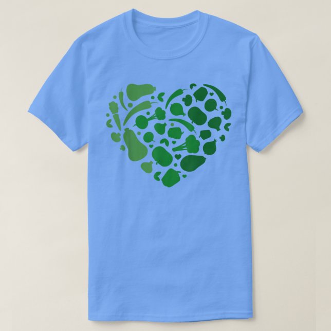Camiseta Comidas Vegetais Saudáveis Vegetais (Frente do Design)