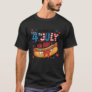 Camiseta Comidas Você se parece com o 4 de julho para o CHU