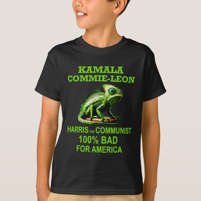 Camiseta Comissão Comunista Harris Comrade Kamala Commie (Frente)