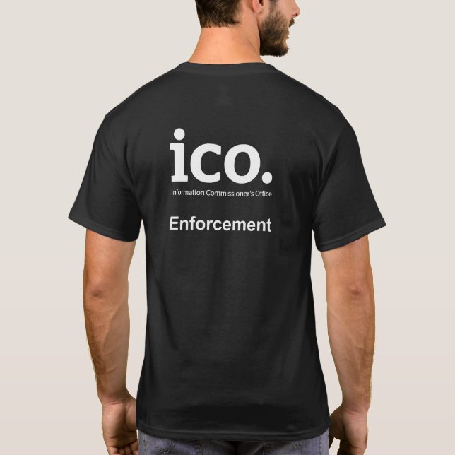 Camiseta Comissário Aplicação Paródia da informação de ICO (Verso)