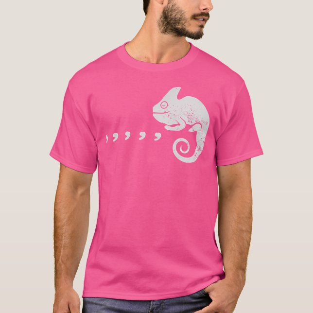 Camiseta Comma Chameleon Funny 80S Music Pun (Frente)