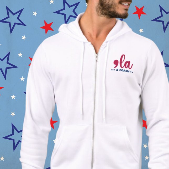 Camiseta Comma la & Coach-Kamala Harris Tim Walz Cheio Zip (Criador carregado)