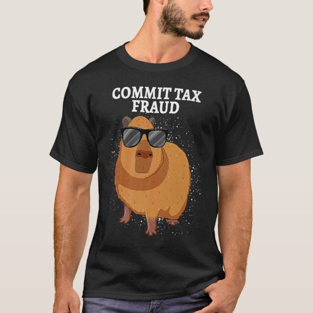 Camiseta Commit Tax Fraud Capybara (Frente)