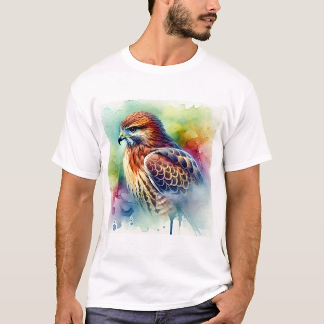 Camiseta Common hawk 040924AREF122 - Watercolor (Frente)