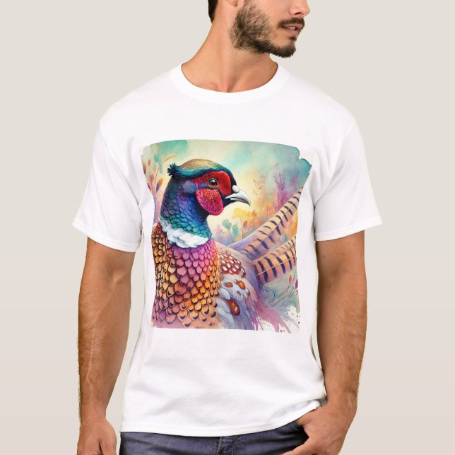 Camiseta Common Pheasant 170724AREF133 - Watercolor (Frente)