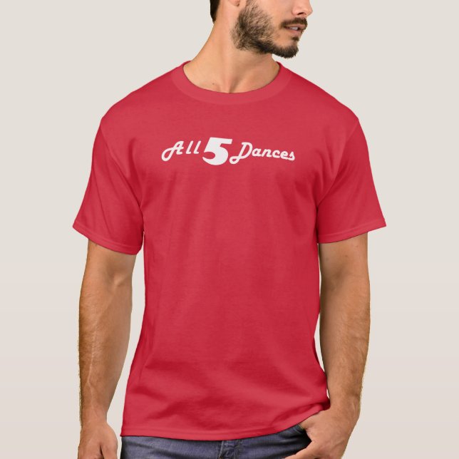 Camiseta community all five dances white boy (Frente)