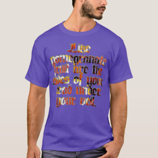 Camiseta Como a fruta de romã são os lados da sua cabeça