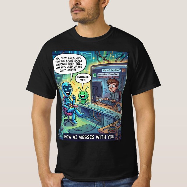 Camiseta Como a IA bagunça com você (Frente)