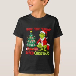 Camiseta Como A Trump Salvou O Natal Engraçado Trump Christ