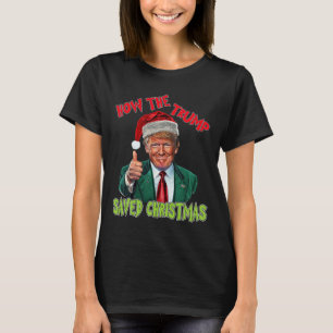 Camiseta Como A Trump Salvou O Natal Engraçado Trump Christ