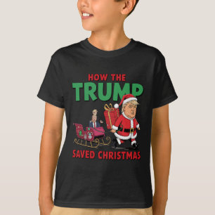 Camiseta Como A Trump Salvou O Natal Engraçado Trump Christ