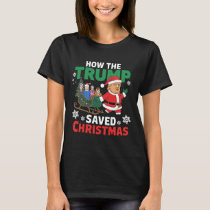 Camiseta Como A Trump Salvou O Natal Engraçado Trump Christ