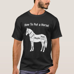 Camiseta Como Acariciar um Cavalo Equestre Divertido Amante