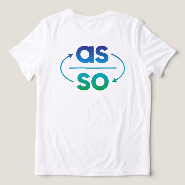 Camiseta Como Acima, Abaixo (Verso do Design )