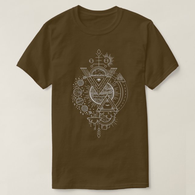 Camiseta Como Acima, Abaixo da Alquimia Blackcraft (Frente do Design)