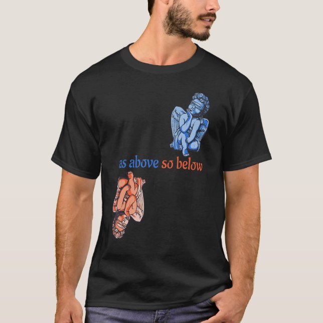 Camiseta Como Acima, Abaixo da Alquimia Mágica dos Anjos Oc (Frente)