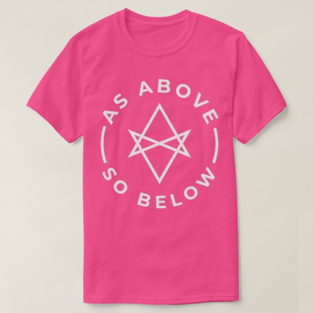 Camiseta Como Acima, Abaixo De 14 (Frente do Design)