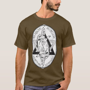 Camiseta Como Acima, Abaixo do Símbolo Alquimia Occult Góti