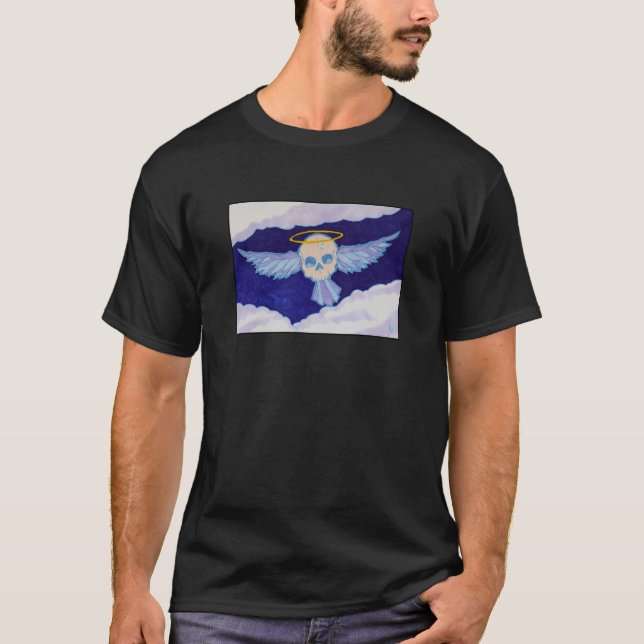 Camiseta Como Acima do Anjo Caveira Pássaro (Frente)