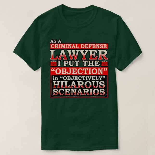 Camiseta Como Advogado De Defesa Criminal (Frente do Design)