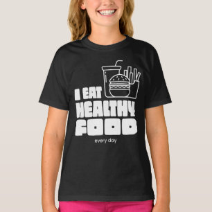 Camiseta Como Alimentação Saudável Todos os Dias
