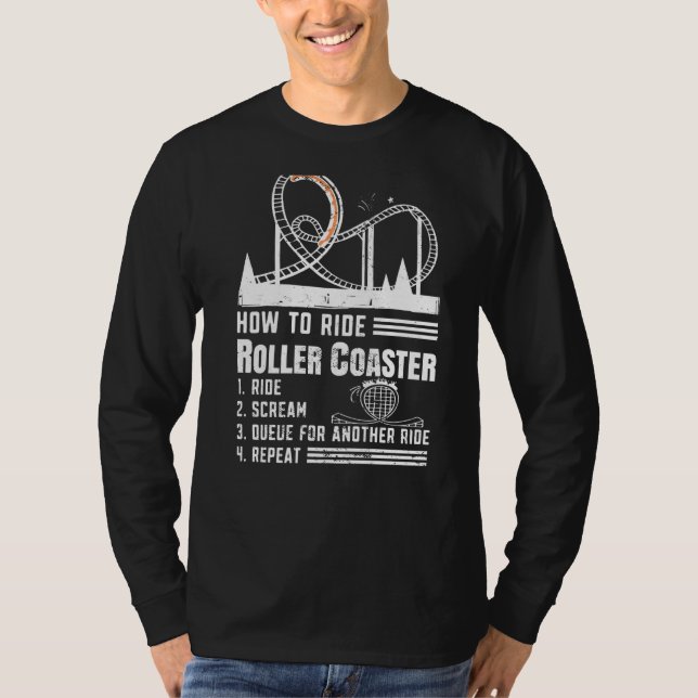 Camiseta Como Andar O Rollercoaster De Porta copos Do Cilin (Frente)