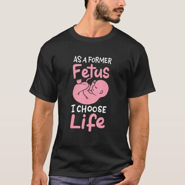 Camiseta Como Antigo Feto, Escolho A Vida Por Nascer Baby P (Frente)