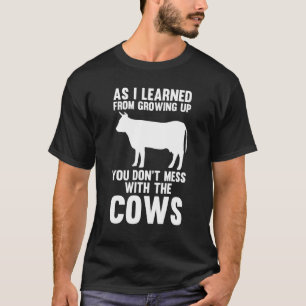 Camiseta Como Aprendi Com Criar Vacas Vacas Fazenda