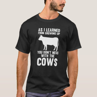 Camiseta Como Aprendi Com Vacas Crescendo Fazenda De Vacas