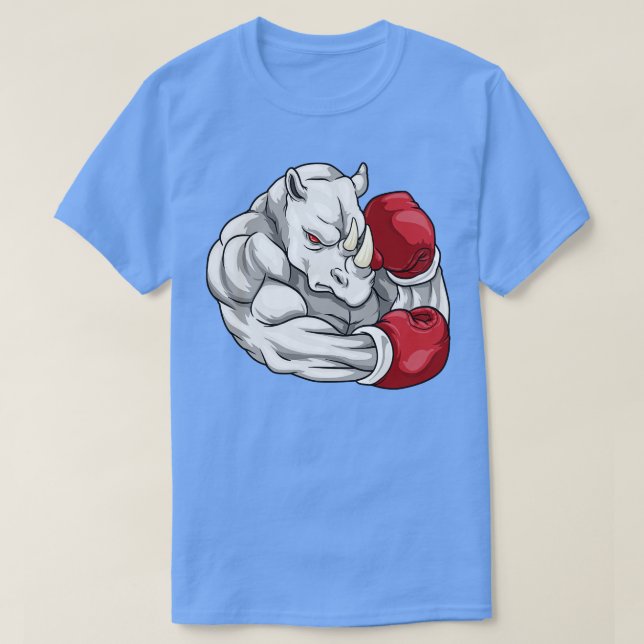 Camiseta como boxeador com luvas de boxe (Frente do Design)