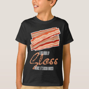 Camiseta Como Brilho Labial Gordura de Bacon Engraçado Fras