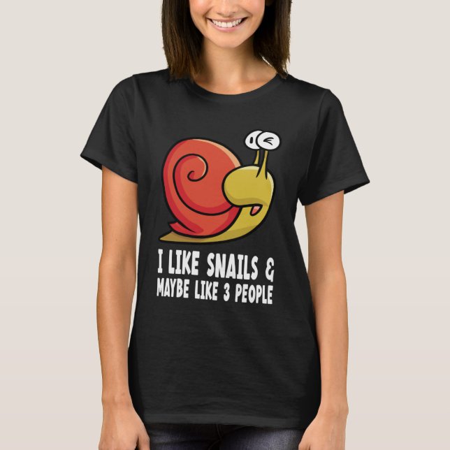 Camiseta como caracóis com caracol (Frente)