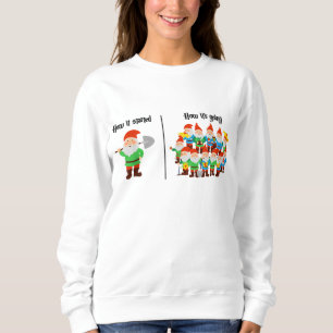 Camiseta Como começou como está indo para o jardim engraçad