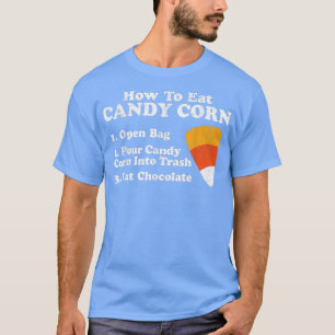 Camiseta Como Comer Dia de as Bruxas engraçado De Milho De