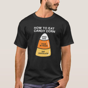 Camiseta Como Comer Doces Milho Engraçados Crianças Adultos