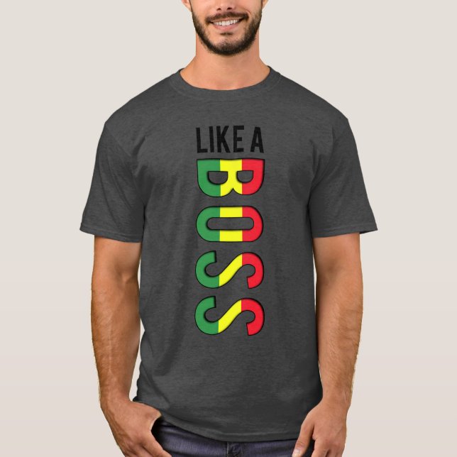 Camiseta COMO cores de uma reggae do CHEFE (Frente)
