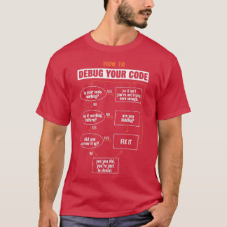 Camiseta Como depurar seu código Coding do Programador Funn