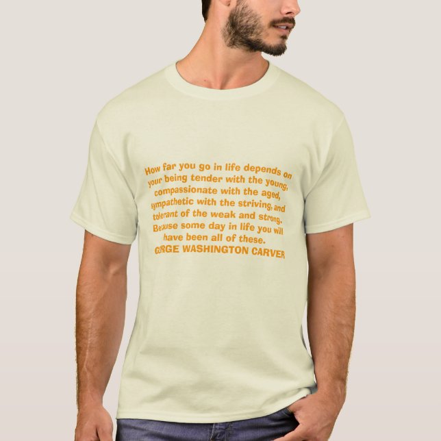 Camiseta Como distante você vai na vida depende de seu ser (Frente)