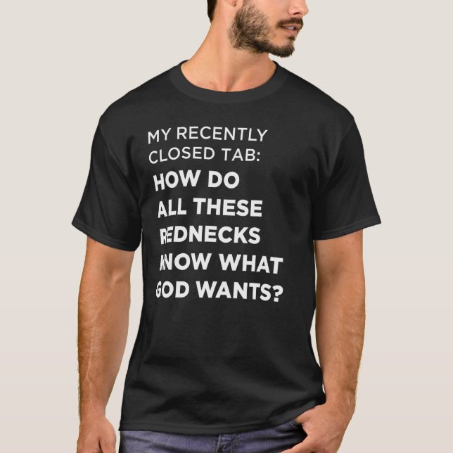 Camiseta Como é que todos esses caipiras sabem o que Deus q (Frente)