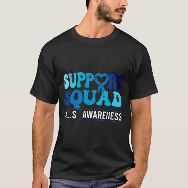 Camiseta Como Equipe de Apoio à Consciência Groovy Als Cons (Frente)