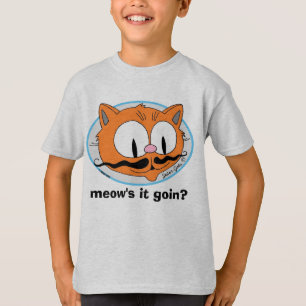 Camiseta Como está indo? Gato Engraçado Pun Mustache
