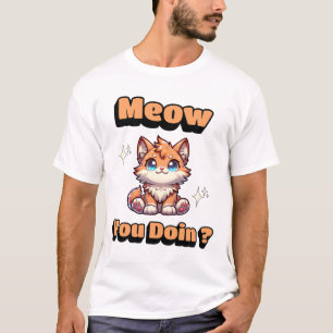 Camiseta Como Está? Truque de Gato Engraçado e Bonito para