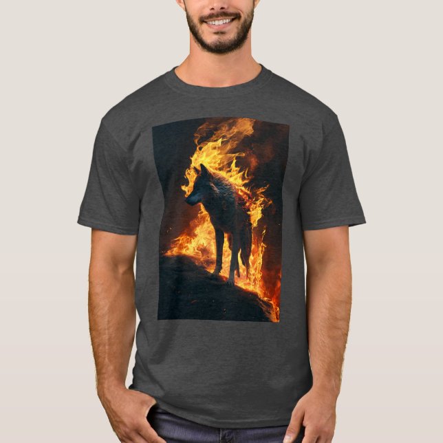 Camiseta Como estão as chamas, Ignite o Lobo (Frente)