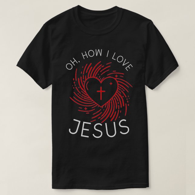 Camiseta Como eu amo Jesus (Frente do Design)
