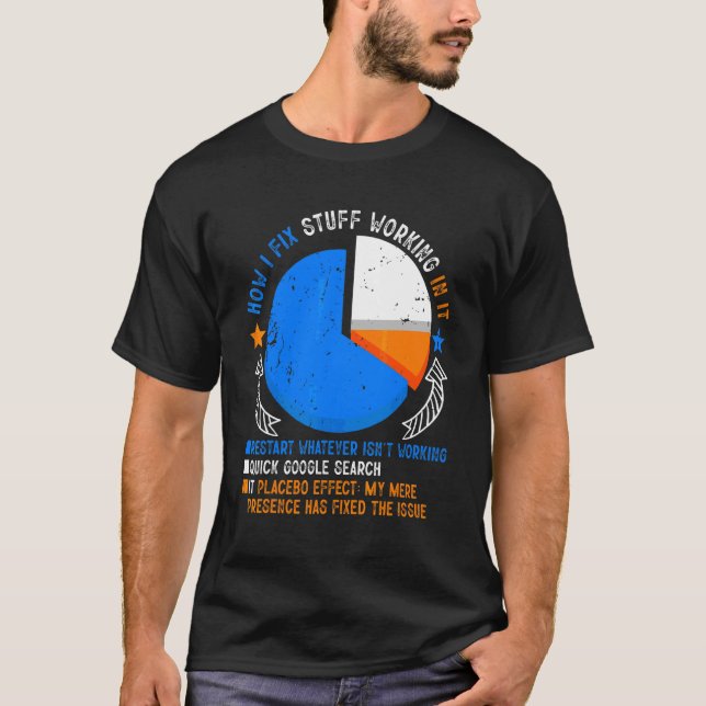Camiseta Como Eu Conserto Coisas Trabalhando Em Suporte Téc (Frente)